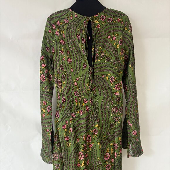 Veronica Beard  Gemma Printed Stretch Silk-Blend Maxi Dress - Picture 12 of 14